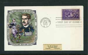 1939 FDC USA Scott # 855-44A.1 Historic Arts Coakley Cachet VF Cover Baseball - Picture 1 of 2