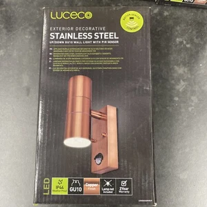 Outdoor Wall Light Copper GU10 IP65 Up Down Double Modern PIR Sensor - Picture 1 of 2
