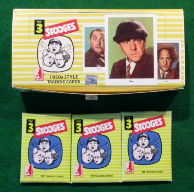 THREE STOOGES 1959 FLEER  REISSUE 2016 EMPTY DISPLAY BOX W/3 EMPTY WRAPPERS - Image 1 of 4