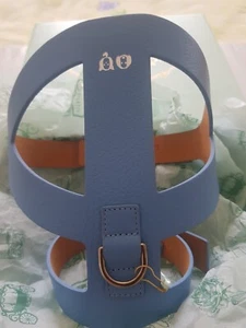 Moshiqa Luxury Pet Accessory Lucca Leather Dog Harness Large (Blue) - Picture 1 of 9