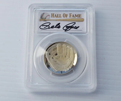 2014-S 50c Baseball Hall Of Fame Half Dollar PETE ROSE SIGNED! PCGS PR69 DCAM - Image 1 of 4