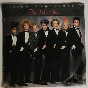 THE BELLE STARS Sign Of The Times Ex 1982 UK Stiff Pop P/S 7"