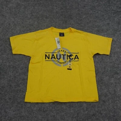 Camiseta de mezclilla Nautica para niños manga corta mediana vintage años 2000 logotipo amarillo Foto 1 de 4