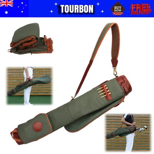 Tourbon Canvas Golf Bag Sunday Travel Golf Iron Clubs Carry Pack-For Clearance - Picture 1 of 23