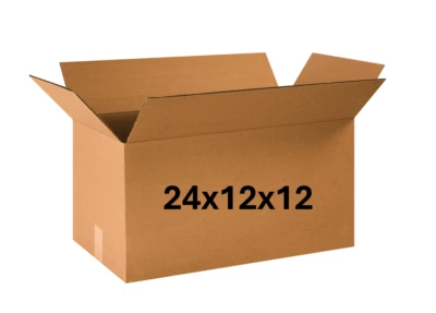 24" x 12" x 12" CARDBOARD BOX - 200 lb - 10 BOX BUNDLE - Image 1 of 4