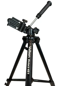 Velbon Victory 451 Black Adj Height Camera Tripod w/ PH-156 Tilt/Pan Head EUC - Picture 1 of 12