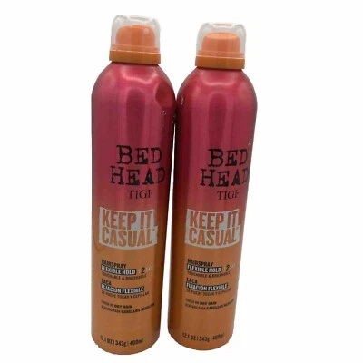 2X TIGI Bed Head Keep It Casual Hairspray Flexible Hold 12.1 OZ 400ml 2 Cans - Image 1 of 4