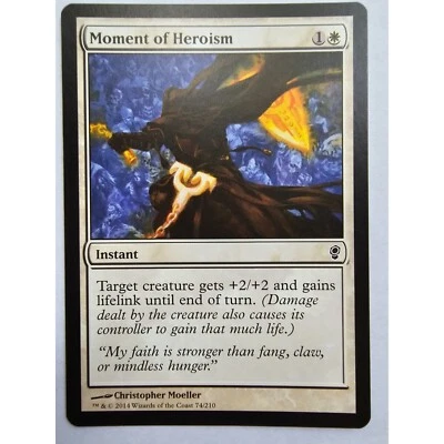 MTG Magic The Gathering Moment Of Heroism Instant Card 74/210 White Scars Of Mir - Image 1 of 2