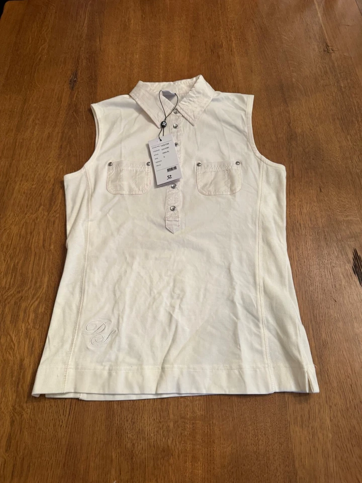 Camisa de golf deportiva diaria para mujer, crema, nueva con etiquetas, S Foto 1 de 1
