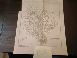 1900 Island of Marinduque Col Anderson Phillipines War Army Sketch Map Diagram  - Bild 1 von 2