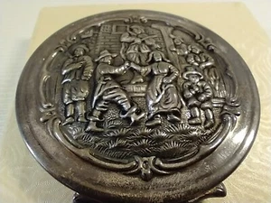  Silver Plate Hand Mirror Vtg. SCHOONHOVENSCHE ZILVERFABRIEK J HOOIJKAAS HOLLAND - Picture 1 of 11
