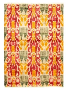 Traditional Hand Knotted Area Rug 4'1" x 6'0" Wool Carpet - Picture 1 of 9