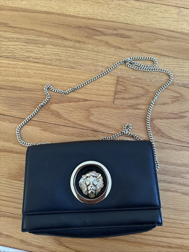 Gianni Versace La Medusa Crossbody Shoulder Bag Black Leather - Image 1 of 4