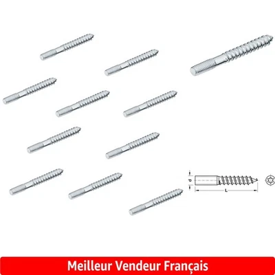 Vis M4 x 40mm en Acier Galvanisé - Fixation Saine pour Mobilier et Étagères - Photo 1/4