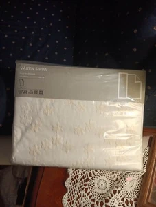 IKEA Heavy Textured Tablecloth 59" x 118" rectangle with fringe Color Ivory NEW - Picture 1 of 7