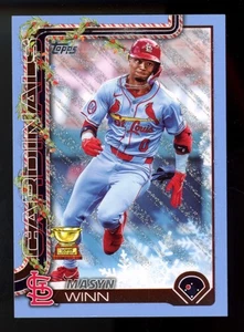 2025 Topps Holiday Masyn Winn Light Blue & White Glitter #H 193 Cardinals - Picture 1 of 1