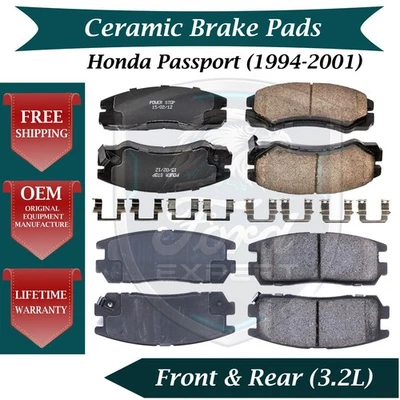 Kit de pastillas de freno delanteras y traseras premium OE para Honda Passport 1994-2001 3,2 L Foto 1 de 4