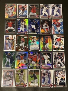 Cleveland Guardians 100 Card Lot Auto Refractor Rookie 1st Insert Parallel RC - Picture 1 of 20