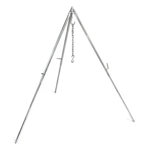 Petromax Outdoor Cooking Tripod, Variable Length Chain, Adjustable Legs, Steel - Picture 1 of 7