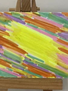 Unclarified object.  Original Abstract ACEO Art Card - Picture 1 of 8