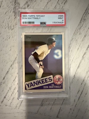Topps Tiffany #665 1985 Don Mattingly Yankees PSA 9 Foto 1 de 2