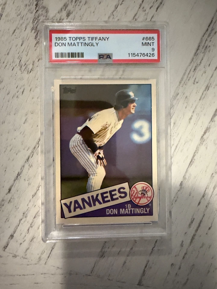 Topps Tiffany #665 1985 Don Mattingly Yankees PSA 9 Foto 1 de 2
