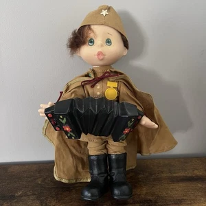 Vintage Sowjetisch Russisch "Sohn des Regiments" Puppe Akkordeon Spieler Moskau UdSSR - Bild 1 von 5