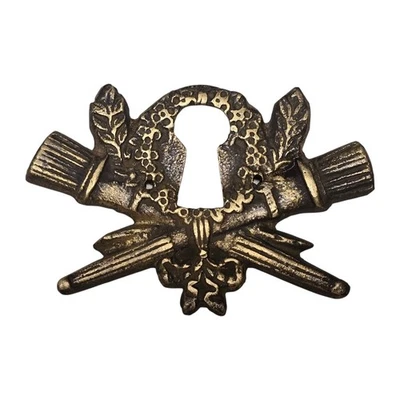 1 Escudo Florentino Italiano Luis XVI Estilo Relieve, Tapa Cerradura 1 7/8 x 3" Foto 1 de 2