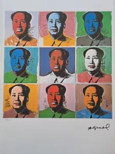 Andy Warhol Signed Lithograph - Mao Zedong - Certificate Leo Castelli - Picture 1 of 5