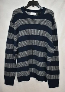 Suéter Pullover Cuello Redondo Azul Marino Antiguo Talla XXL Rayas - Imagen 1 de 6