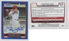 2012 Bowman Chrome Prospects Auto Blue Refractor /150 Frazier Hall #BCA-FH Auto