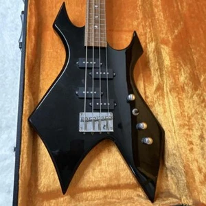 B.C. Bajo eléctrico Rich Warlock negro usado envío desde Japón - Imagen 1 de 12