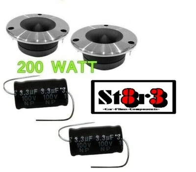 IPNOSIS IPT2501 COPPIA TWEETER COMPRESSIONE SPL 200W 100dB TW CONDENSATORI AUTO - Immagine 1 di 2