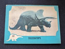 1961 Nu-Cards Dinosaur Series Card # 68 Triceratops (VG/EX)
