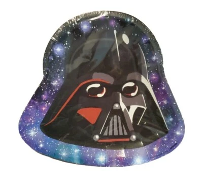 Star Wars Amscan 7.8" Darth Vader Paper Plates 8ct Lucasfilm Party Theme - Image 1 of 3