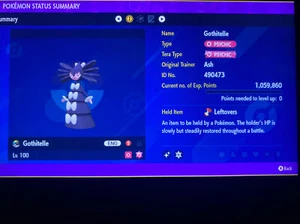 Pokemon Scarlet And Violet Shiny Gothitelle 6IV Battle Ready Fast Delivery - Picture 1 of 4