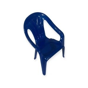 Mini SYROCO Patio Chair 5 Inch Blue Plastic - Picture 1 of 3