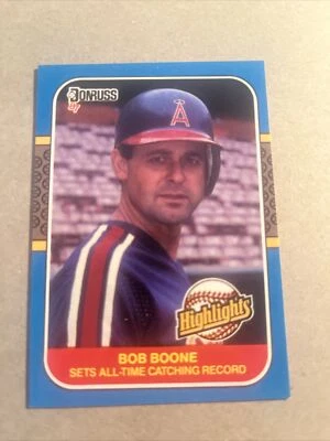 1987 Donruss Highlights Bob Boone #41 California Angels  - Image 1 of 2