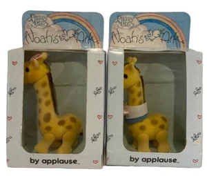 Vtg 1988 Applause Precious Moments Noah’s Ark Herman/Gladis Flocked Giraffe Toys - Picture 1 of 7