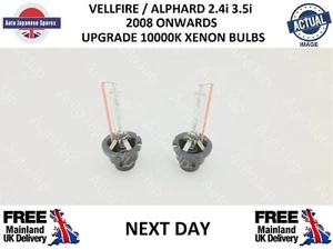 TOYOTA VELLFIRE 2.4i 3.5i 2008 ON PAIR OF UPGRADED 10000K EXNON HEADLIGHT BULBS - Picture 1 of 6