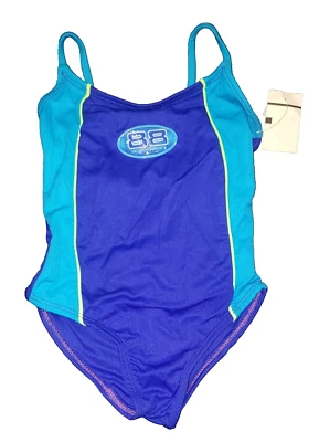 SAND N SUN CHILD GIRLS BLUE ONE PIECE SWIM SUIT SPORT BEACH WEAR~NEW~SIZE 6/6X - Image 1 of 4