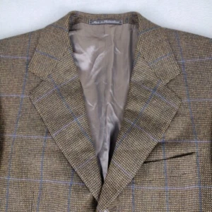 Ermenegildo Zegna Sport Coat Jacket Mens 38 Pure Cashmere WindowPane HoundsTooth - Picture 1 of 11