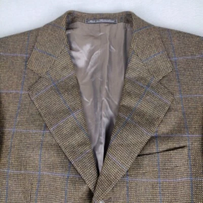 Chaqueta Abrigo Deportivo Ermenegildo Zegna Para Hombres 38 Cachemira Pura Ventana HoundsTooth Foto 1 de 4