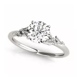 IGI Lab Grown Platinum Round Cut Diamond 1.18 Ct Engagement Ring PT950 - Picture 1 of 11