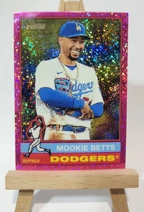 2025 Topps Heritage - High Number SP Mookie Betts #487 Chrome Pink Sparkle - Bild 1 von 8