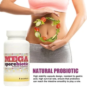 Mega SporeBiotic Natural Probiotic Supplement MegaSporebiotic - 60 C aps - Picture 1 of 7