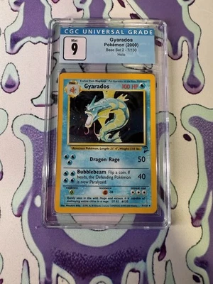 CGC 9 MINT Gyarados 2000 Base Set 2 7/130 Holo Pokemon Card - Image 1 of 2