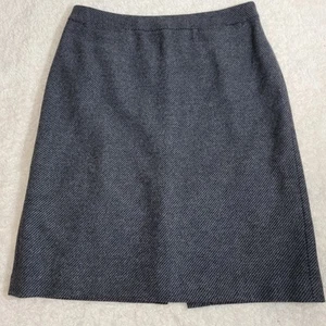 Brooks Brothers Wool Pencil Skirt Grey Striped Lined Size 10 Office Work Career - Picture 1 of 14