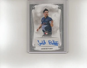 Jakob Butturff handsignierte Silver Premier Edition 2023 Leaf PBA Karte #BA-JB2 - Bild 1 von 2