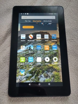 Amazon Fire (5. Generation), 7 Zoll, schwarz mit Schutzhülle - Bild 1 von 4